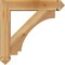 Ekena Millwork Imperial Arts and Crafts Rough Sawn Bracket w/ Offset Brace, Western Red Cedar, 6"W x 26"D x 26"H BKT0604X26X26IMP03RWR - alternate 4